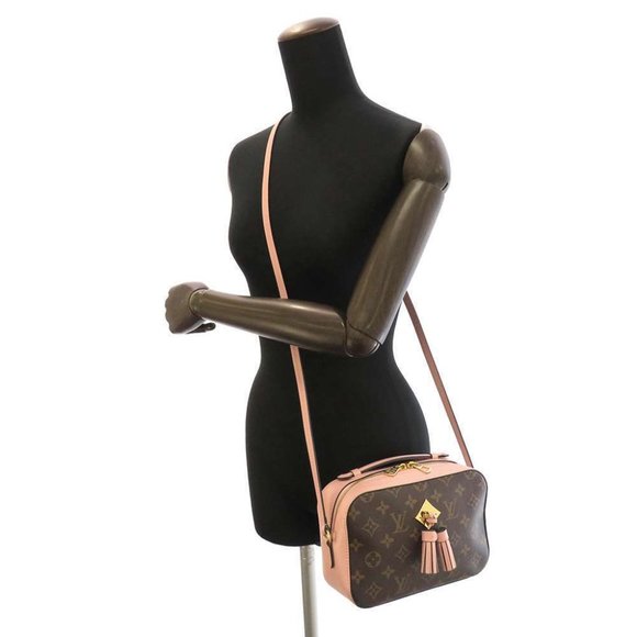 Saintonge Monogram Pink Ballerine Shoulder Bag - Picture 5 of 12